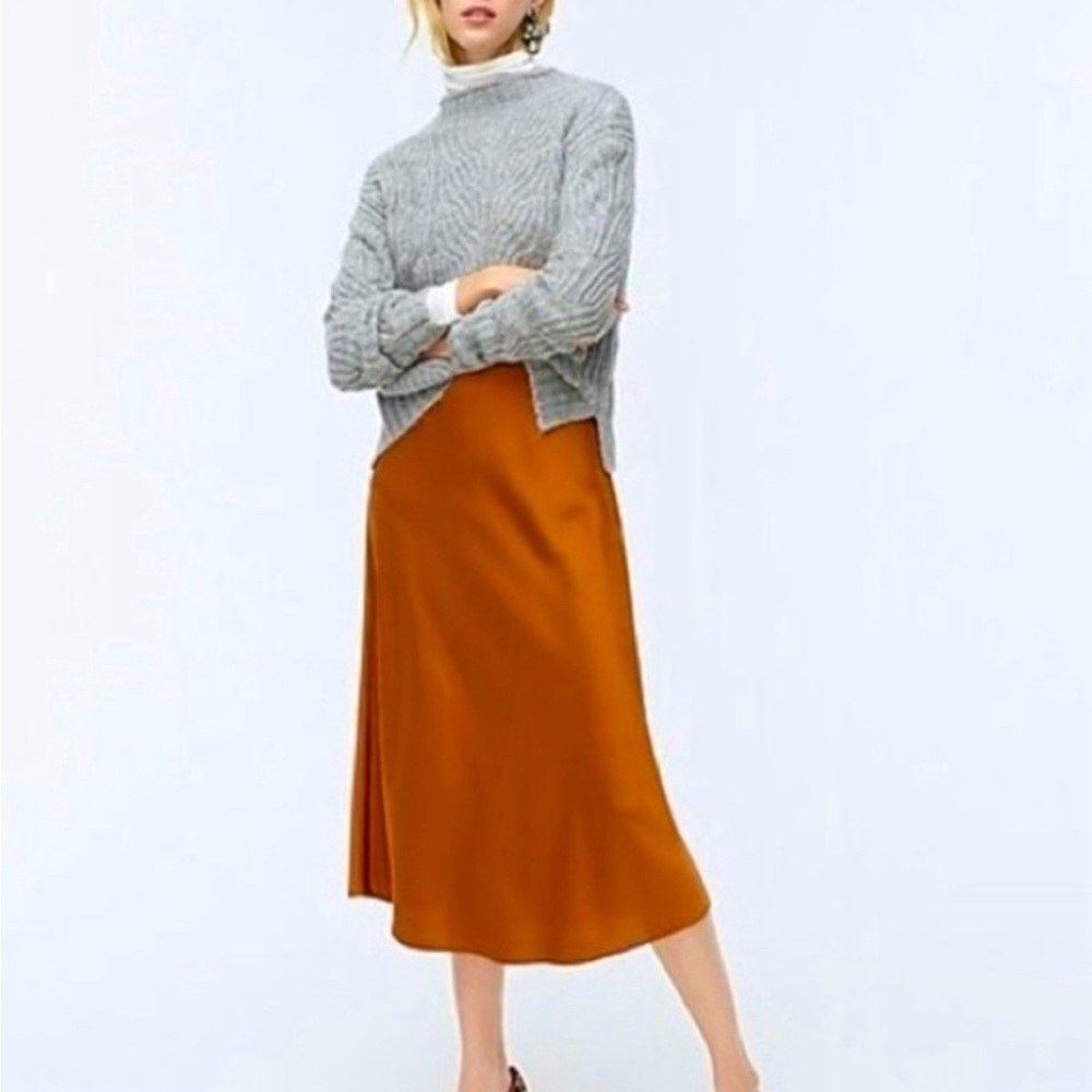J. Crew Orange A-Line Skirt